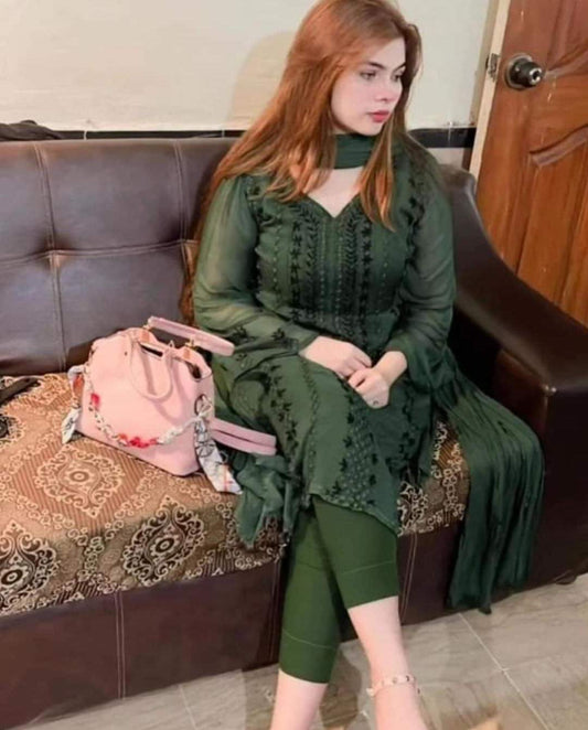 Pakka Tanka Embroidery | Unstitched Shirt Dupatta 2 Piece