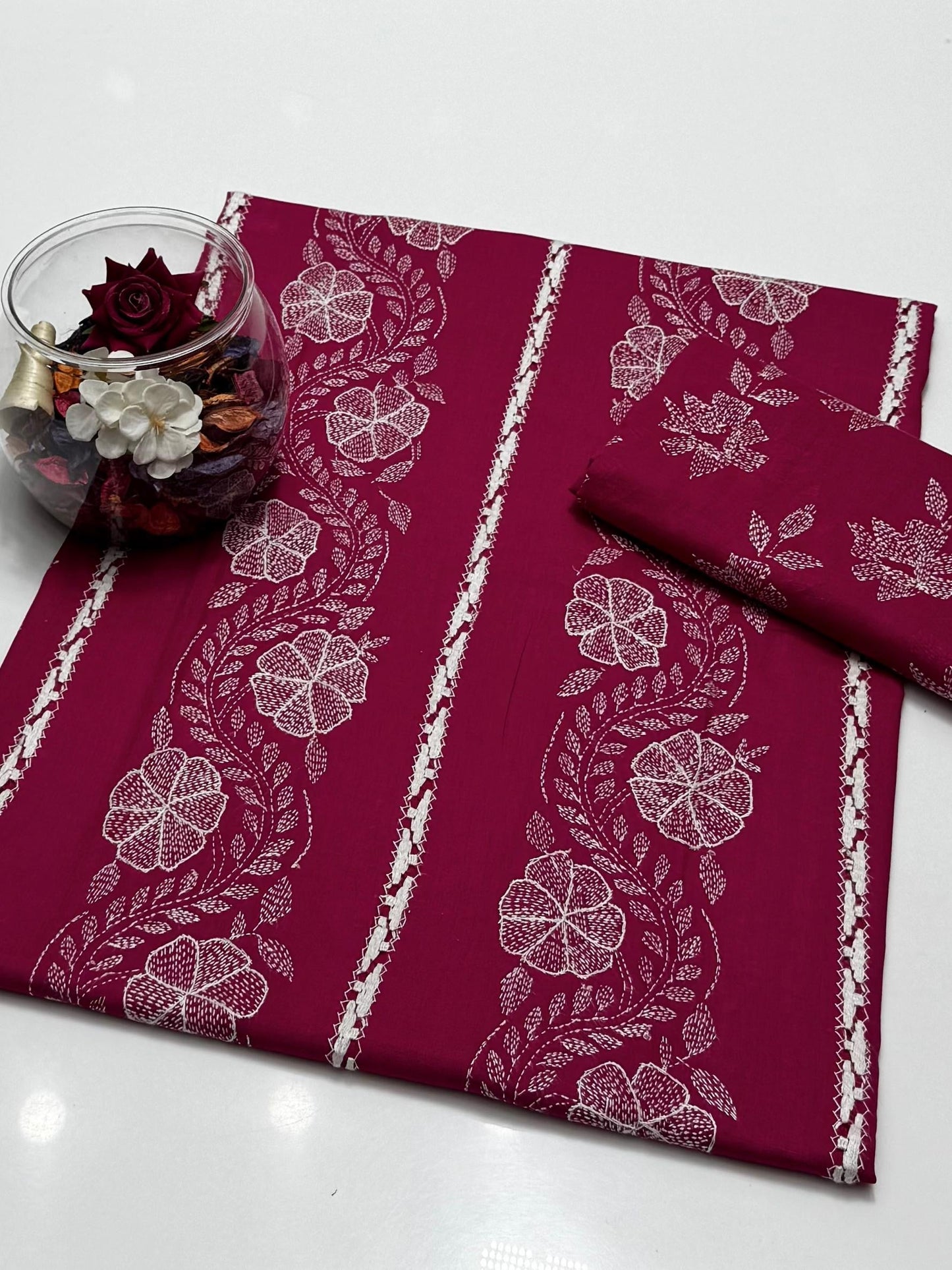Handmade Kacha Pakka & Tarkashi Embroidery | Unstitched 2 Piece