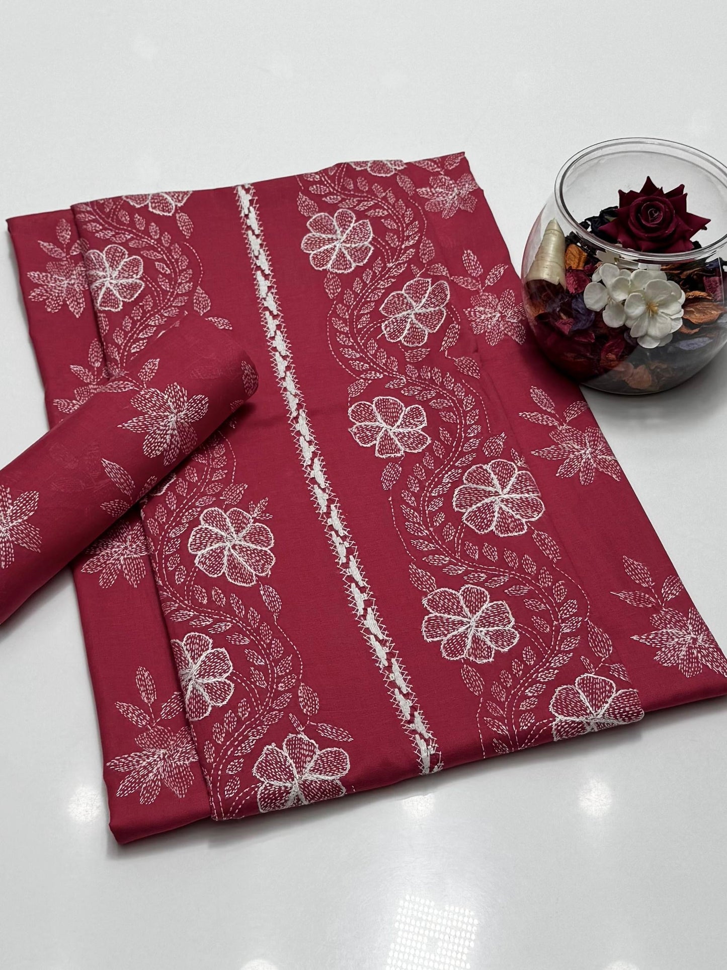 Handmade Kacha Pakka & Tarkashi Embroidery | Unstitched 2 Piece