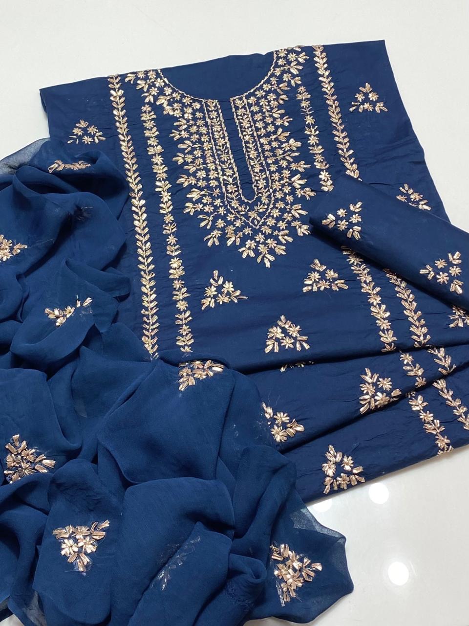 Lawn Kurta Gotta | Unstitched 3 Piece