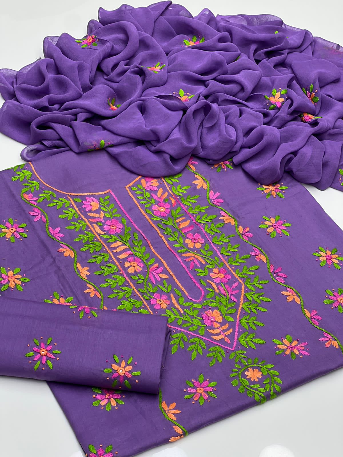 Multi Embroidery | Unstitched 3 Piece