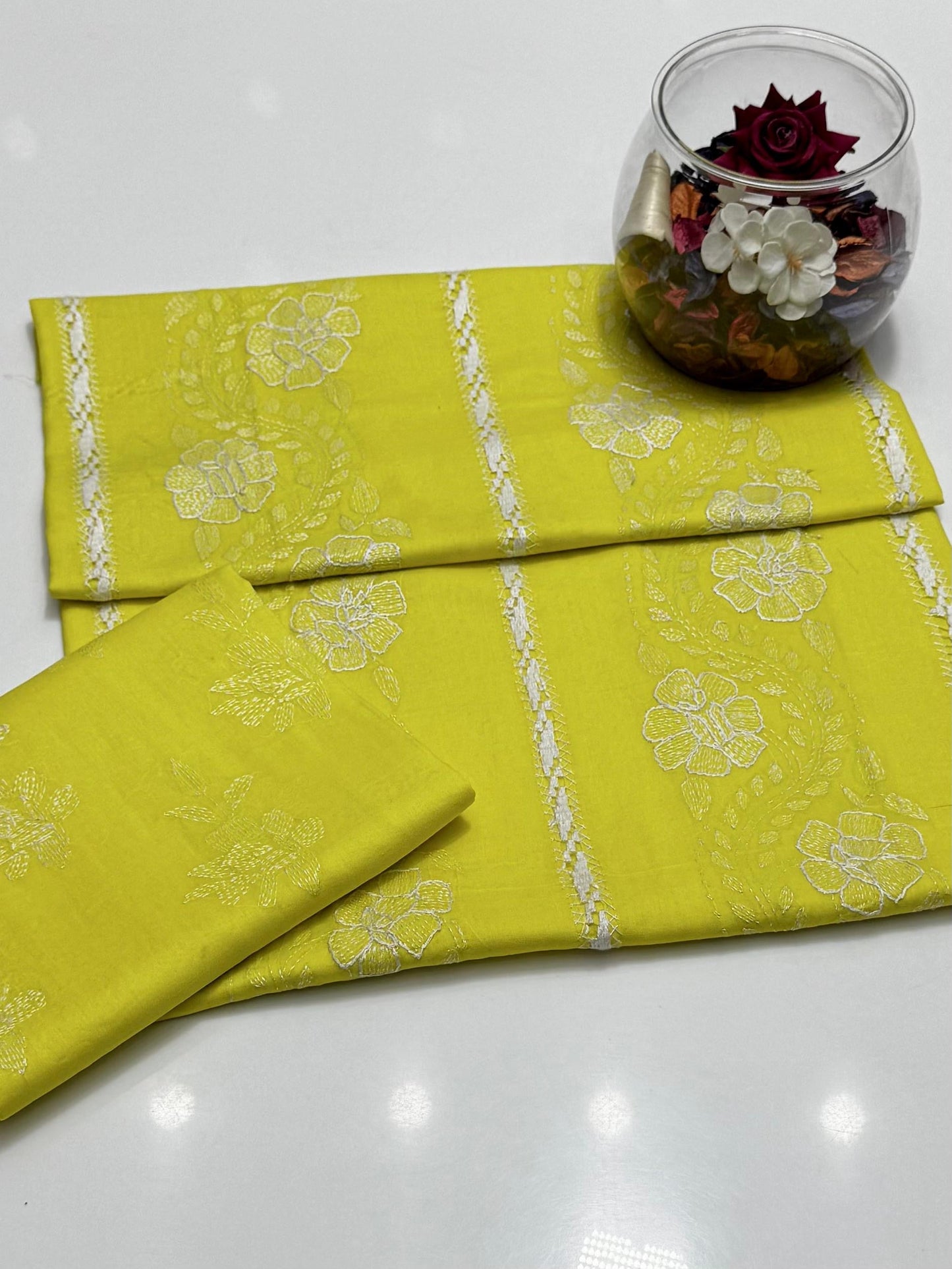 Handmade Kacha Pakka & Tarkashi Embroidery | Unstitched 2 Piece