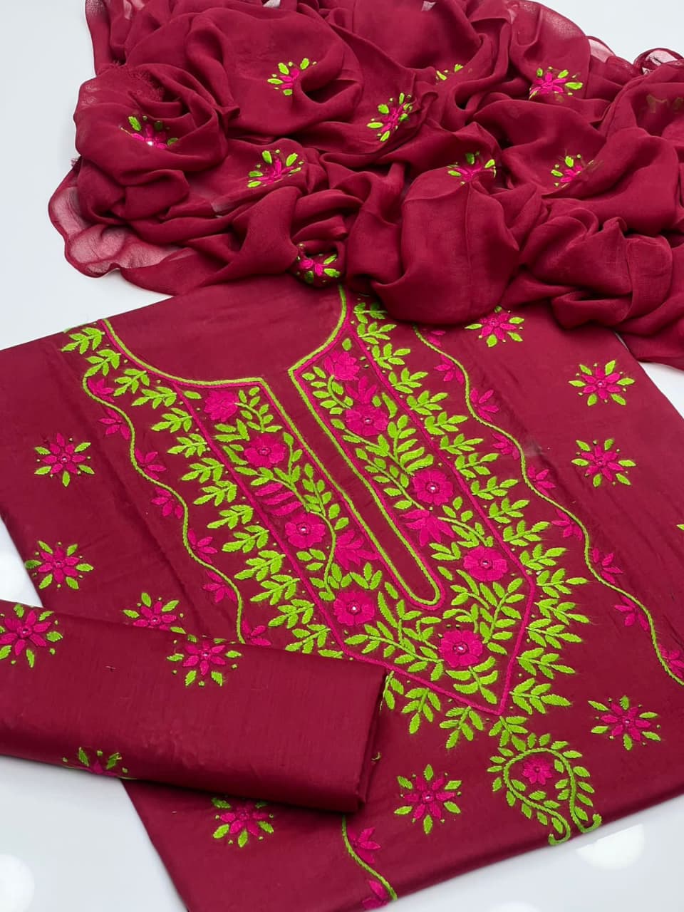 Multi Embroidery | Unstitched 3 Piece