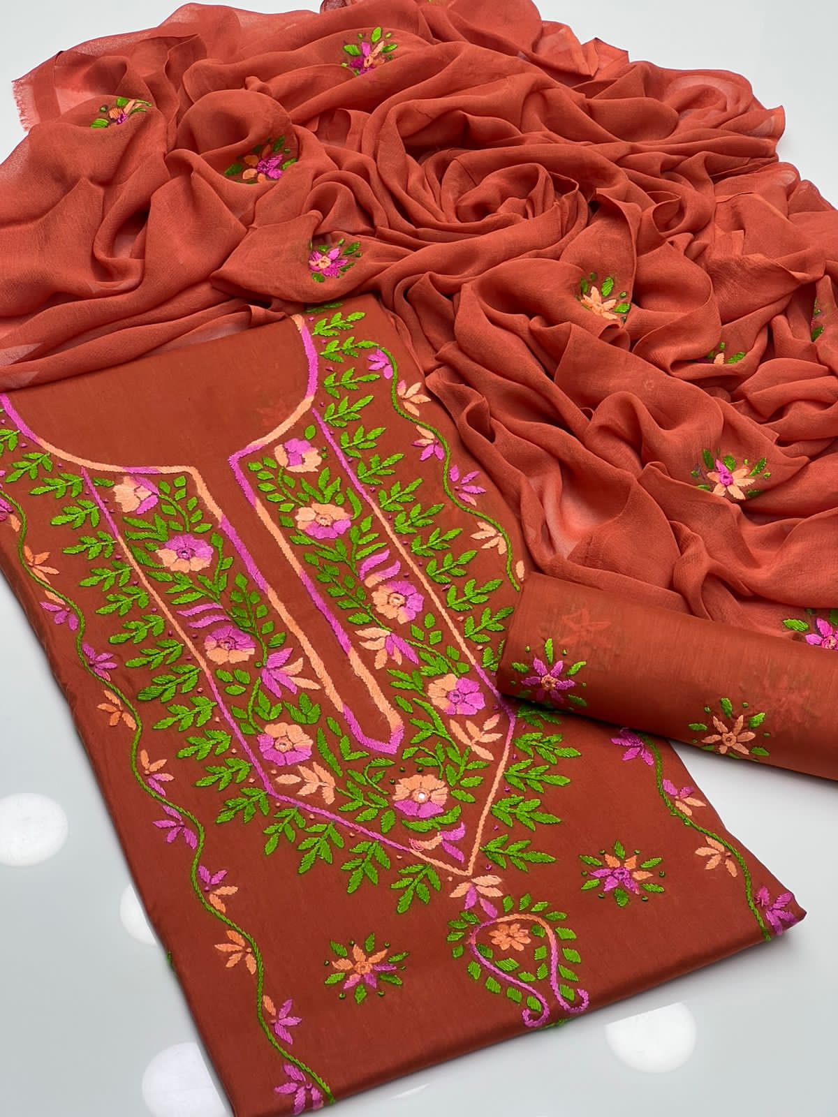 Multi Embroidery | Unstitched 3 Piece