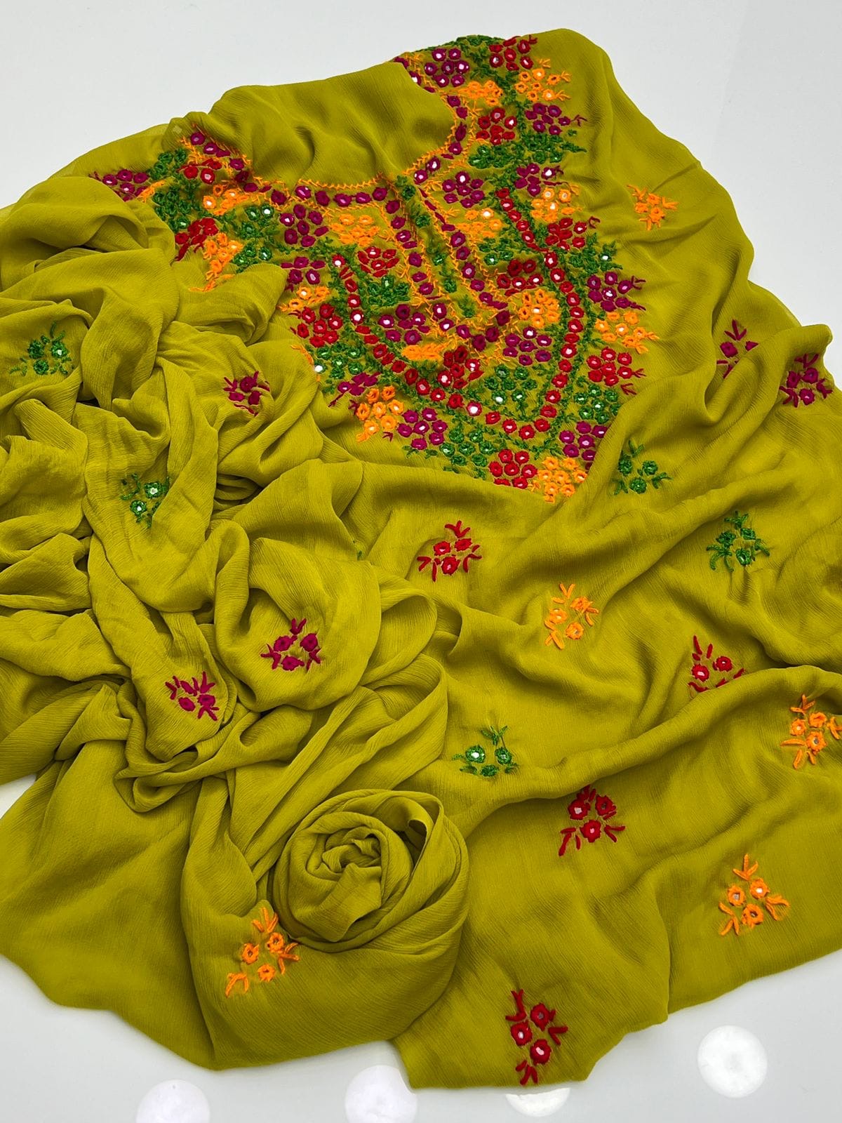 Thread & Mirror Work | Unstitched 2-piece