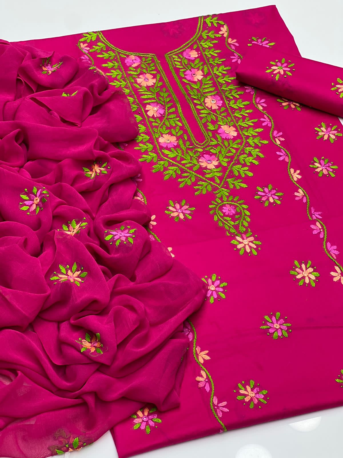 Multi Embroidery | Unstitched 3 Piece