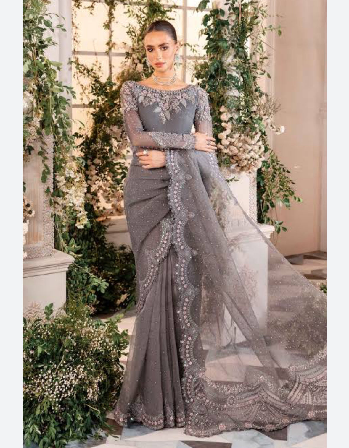 Maria B Luxury Net Saree | Unstitched