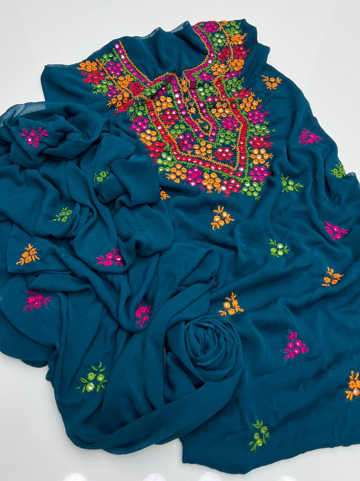 Thread & Mirror Work | Unstitched 2-piece