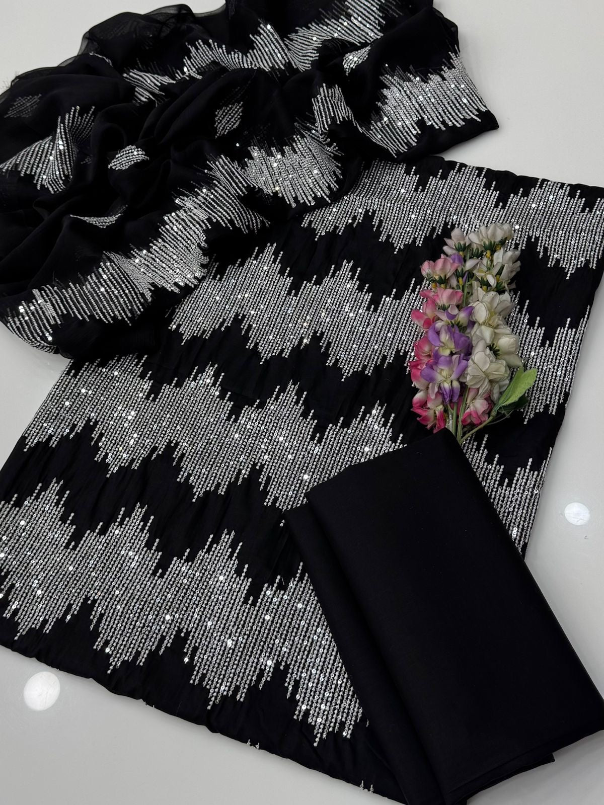 Sequence Embroidery | Unstitched 3 Piece