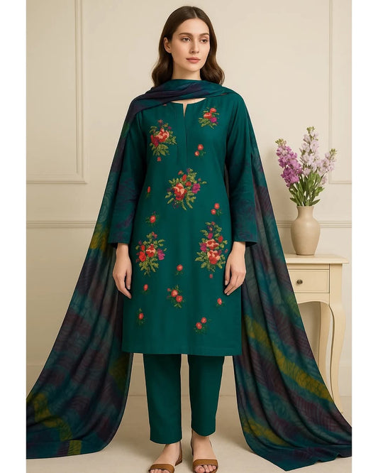 Cross Stitch Embroidery | Unstitched 3 Piece