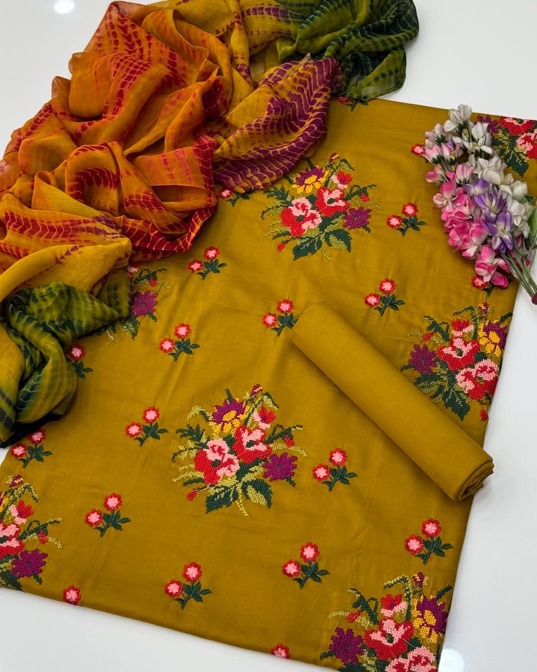 Cross Stitch Embroidery | Unstitched 3 Piece