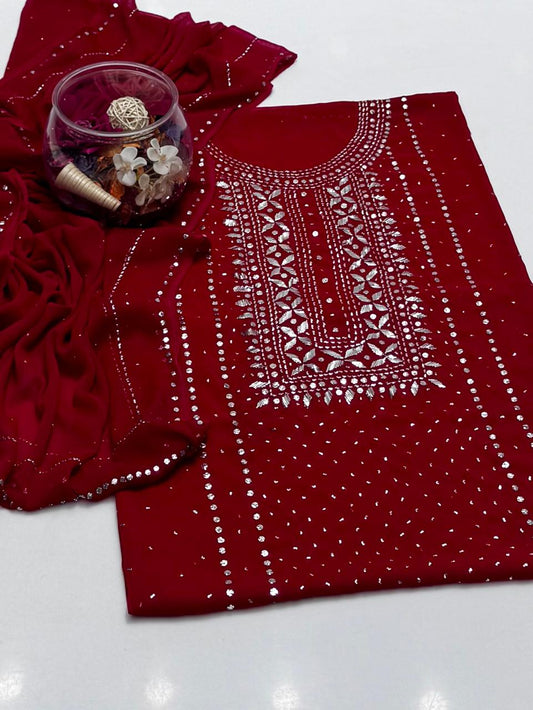 Mukesh Work | Unstitched 2 Piece