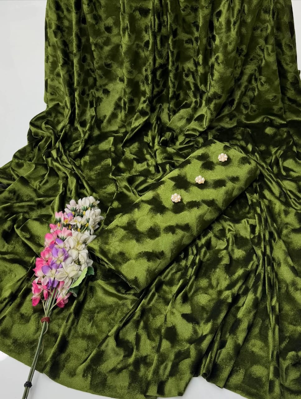 Self Micro 6000 Velvet | Unstitched Shirt Trouser 2 Piece