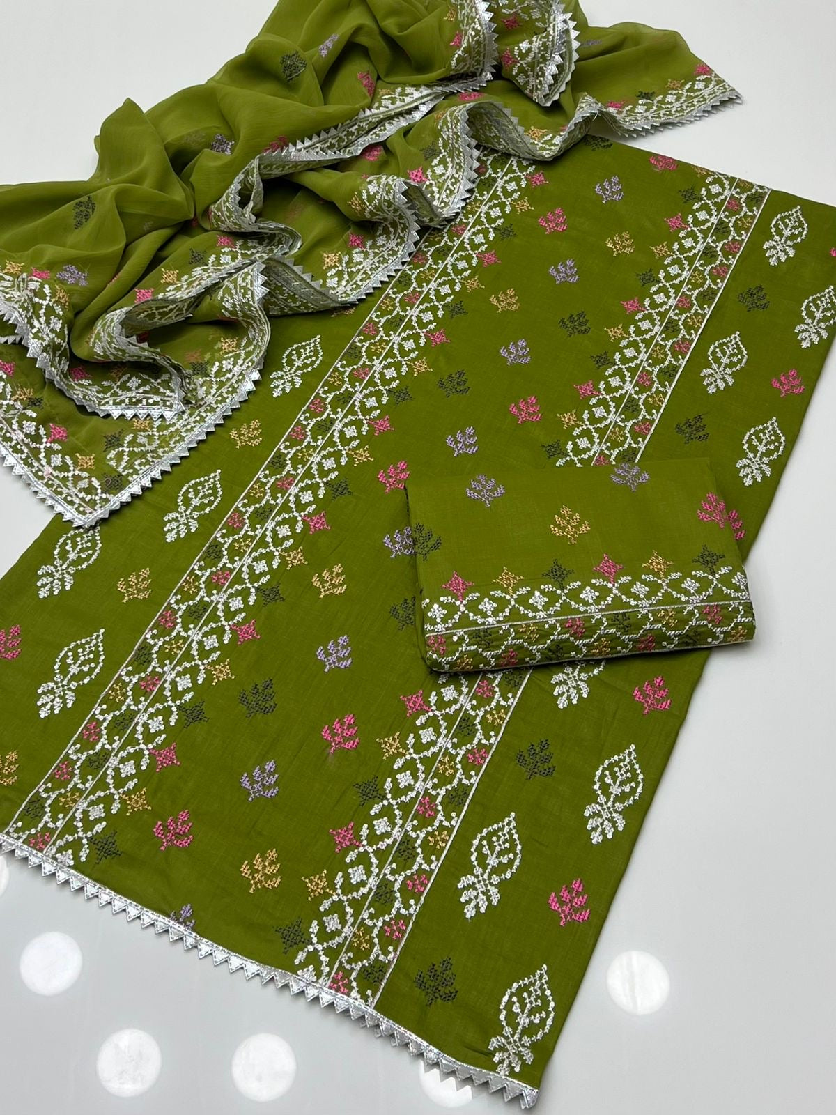 Cross Stitch Lawn | Unstitched Shirt Dupatta Trouser 3 Piece