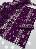 Cross Stitch Lawn | Unstitched Shirt Dupatta Trouser 3 Piece