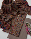 Pure Pashmina Wool | Unstitched Shirt Dupatta Trouser 3 Piece