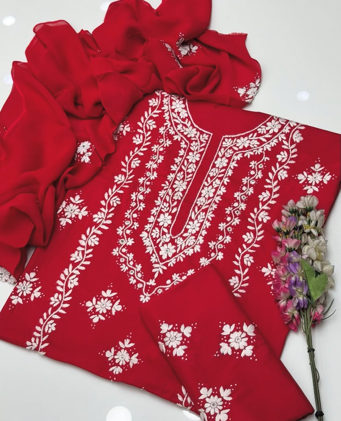 Pakka Tanka & Original Mirror Work | Unstitched 3 Piece