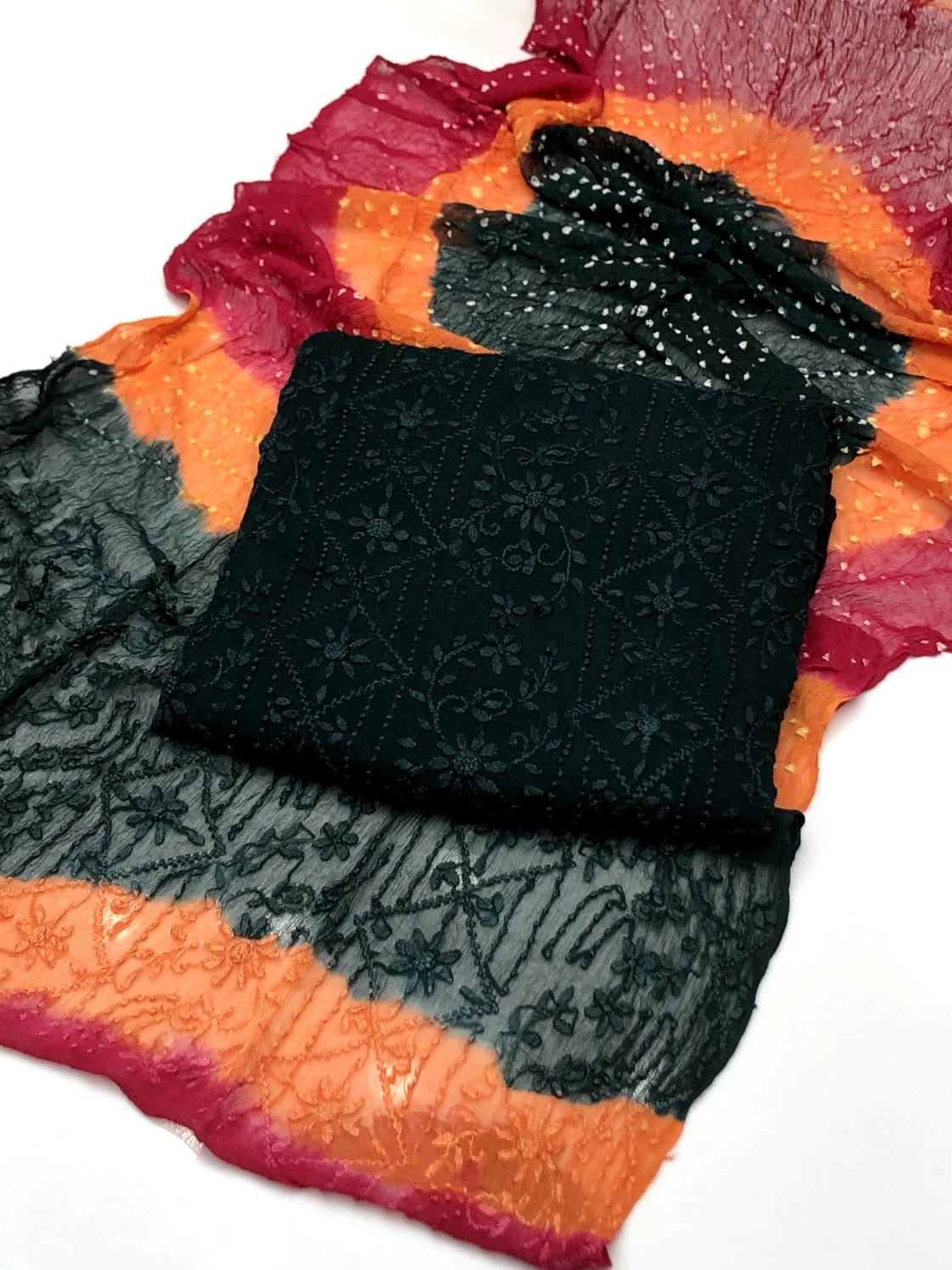 Pakka Boor Chunari | Unstitched Shirt Dupatta 2 Piece