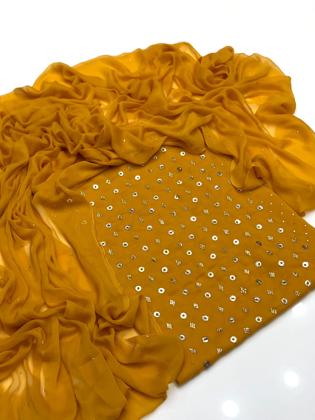 Ring Mukesh | Unstitched Shirt Dupatta 2 Piece