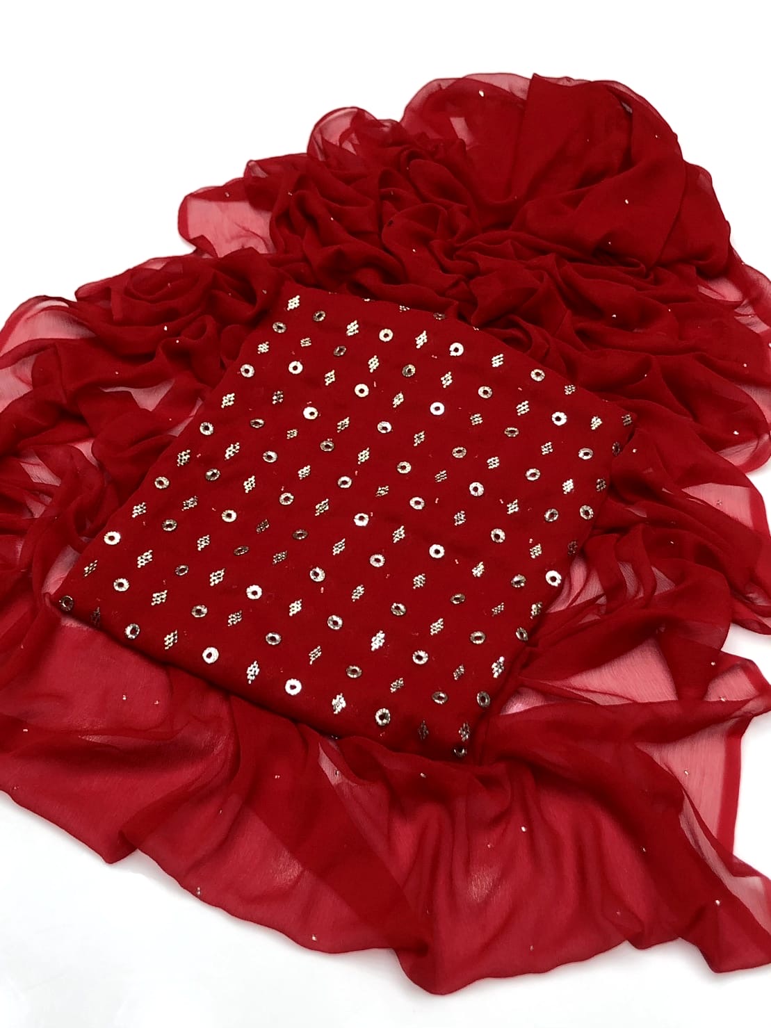 Ring Mukesh | Unstitched Shirt Dupatta 2 Piece