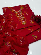 Thread & Gotta Work | Unstitched Shirt Dupatta Trouser 3 Piece