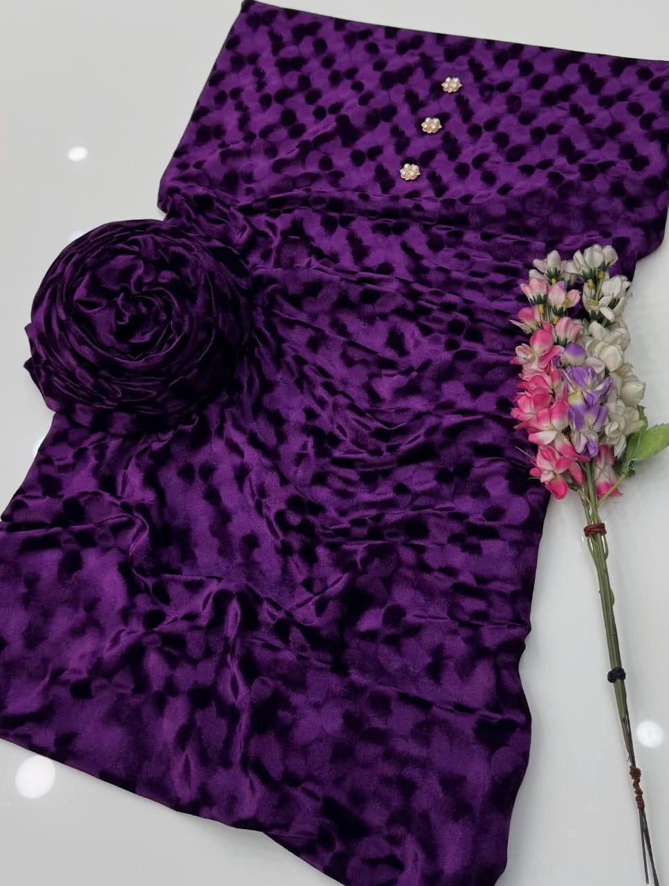 Self Micro 6000 Velvet | Unstitched Shirt Trouser 2 Piece