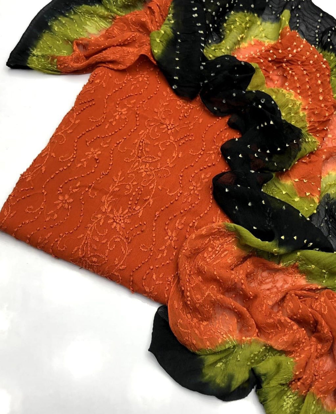 Pakka Boor Chunari | Unstitched Shirt Dupatta 2 Piece