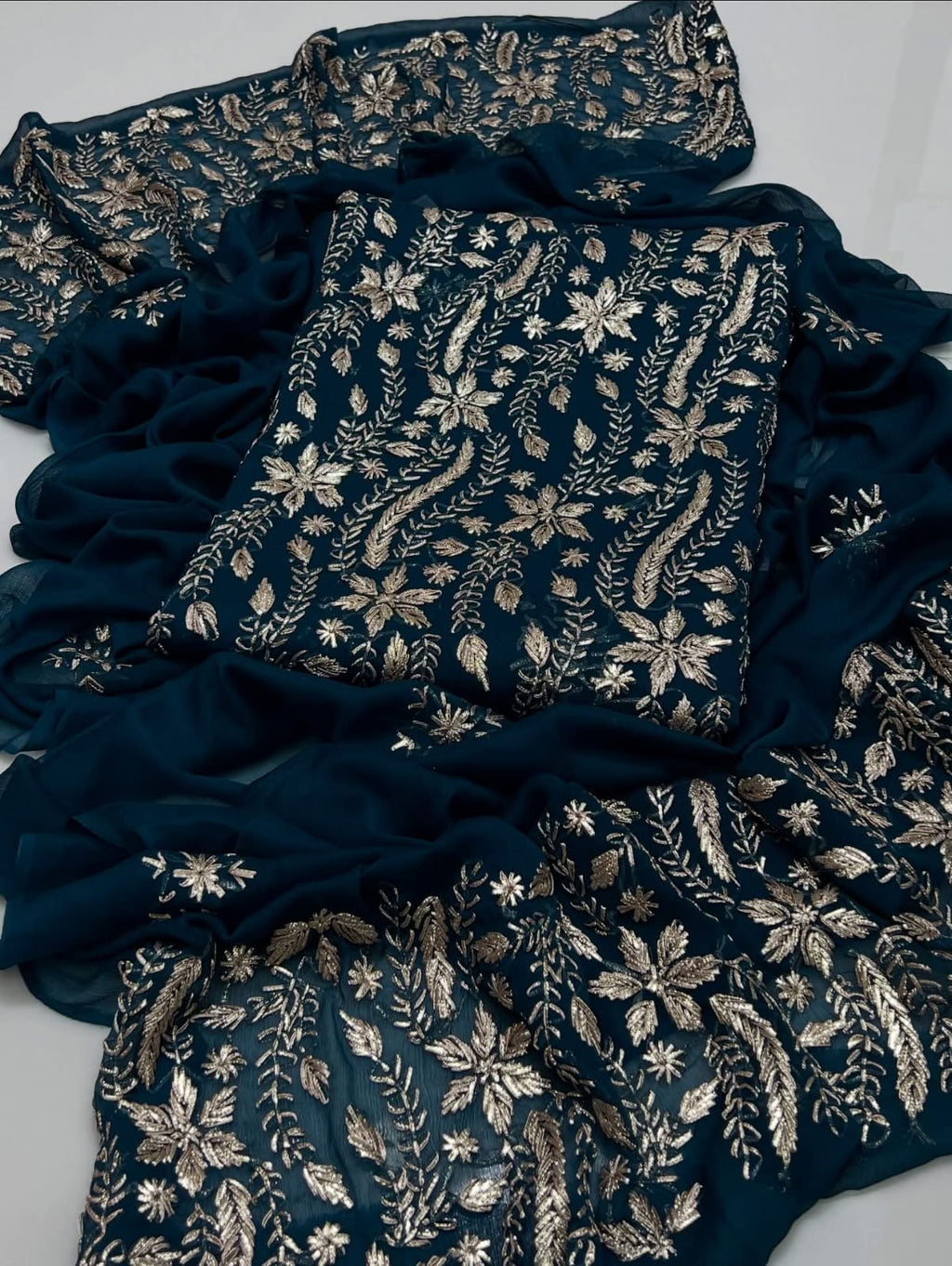 Pressed Sui Gotta Work | Unstitched Shirt Dupatta 2 Piece