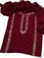 Kurta Style Mukesh Work | Unstitched Shirt Dupatta