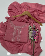 Kurta Style Mukesh Work | Unstitched Shirt Dupatta