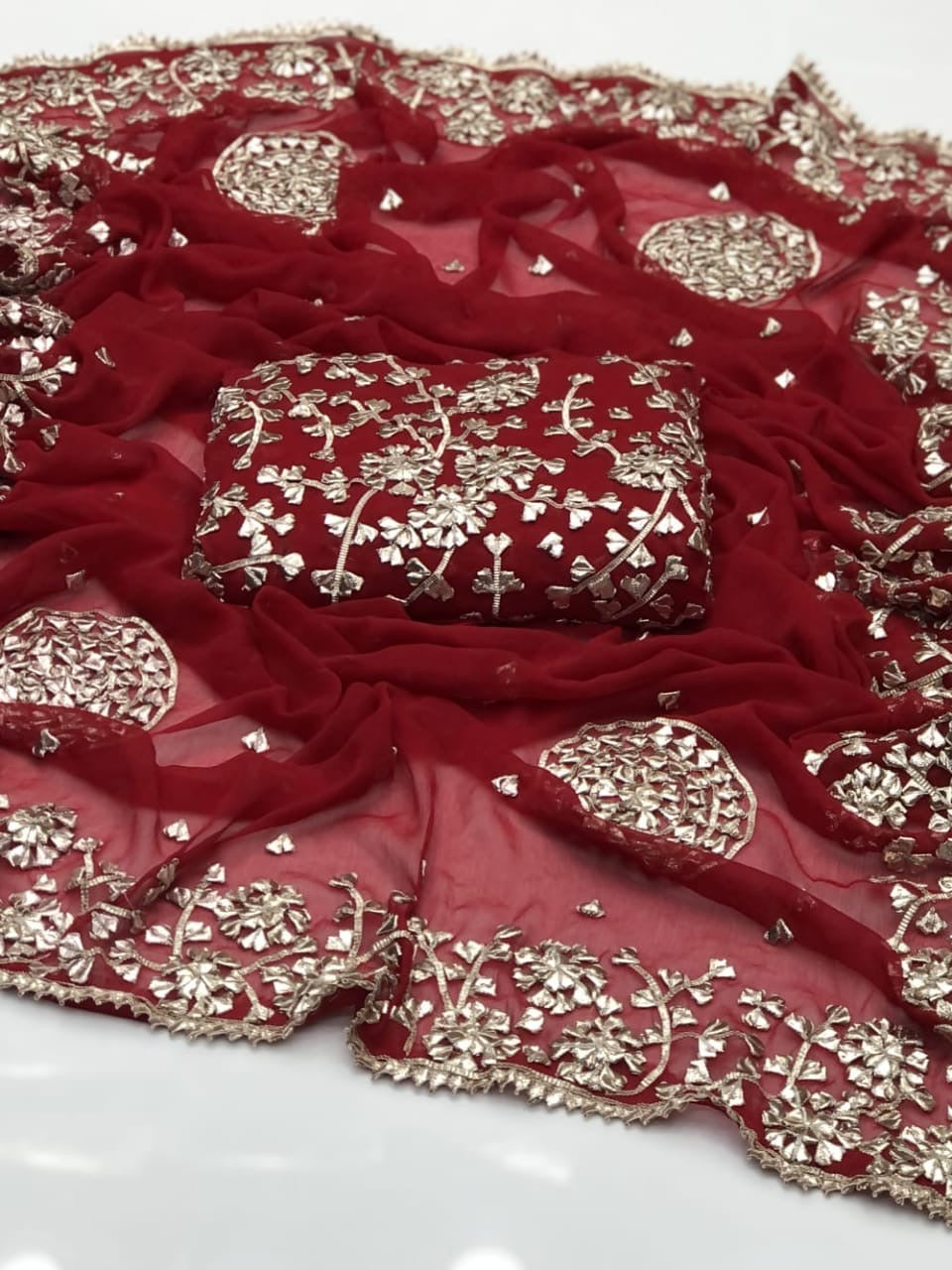 LCD Gotta Kinari Work | Unstitched Shirt Dupatta 2 Piece