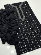 Heavy Panel Mukesh | Unstitched Shirt Dupatta 2 Piece