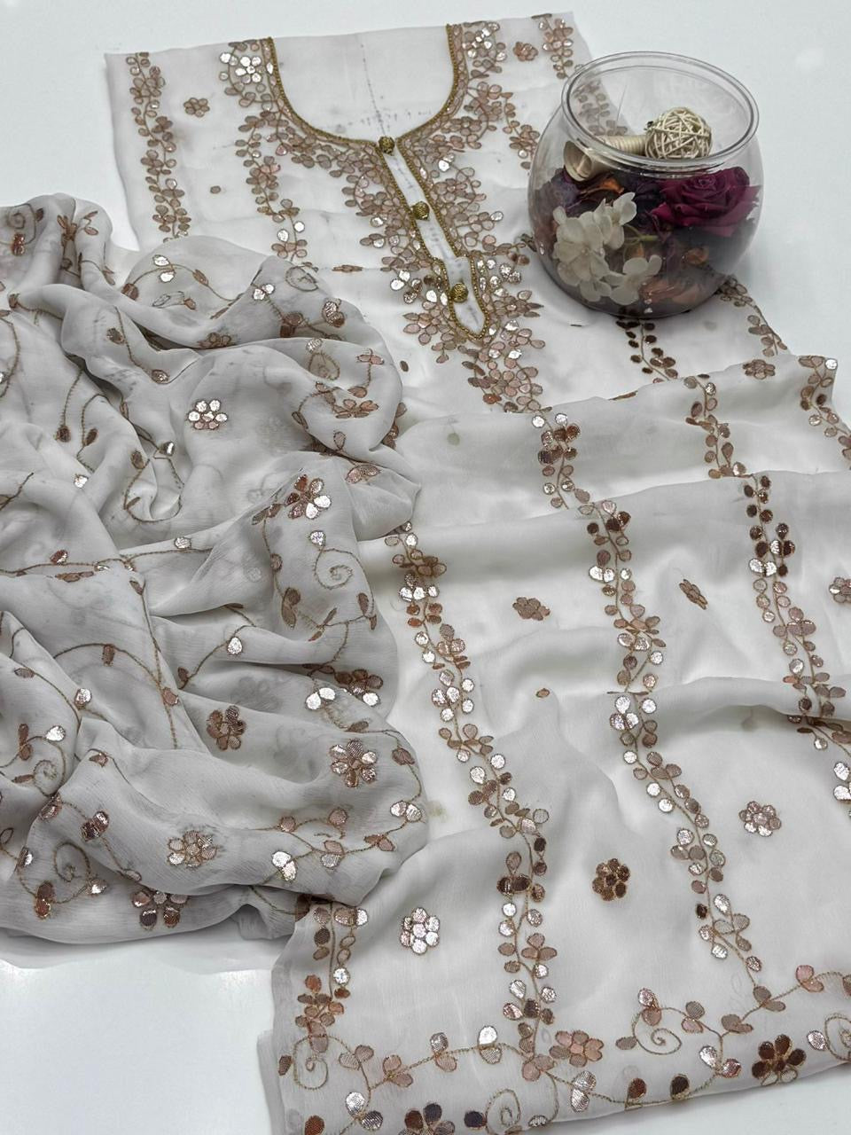 Pasting Gotta Work | Unstitched Shirt Dupatta 2 Piece