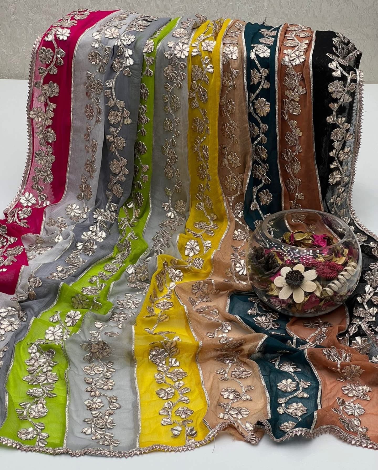 Multi Gotta Dupatta | Colors may vary depending on availability