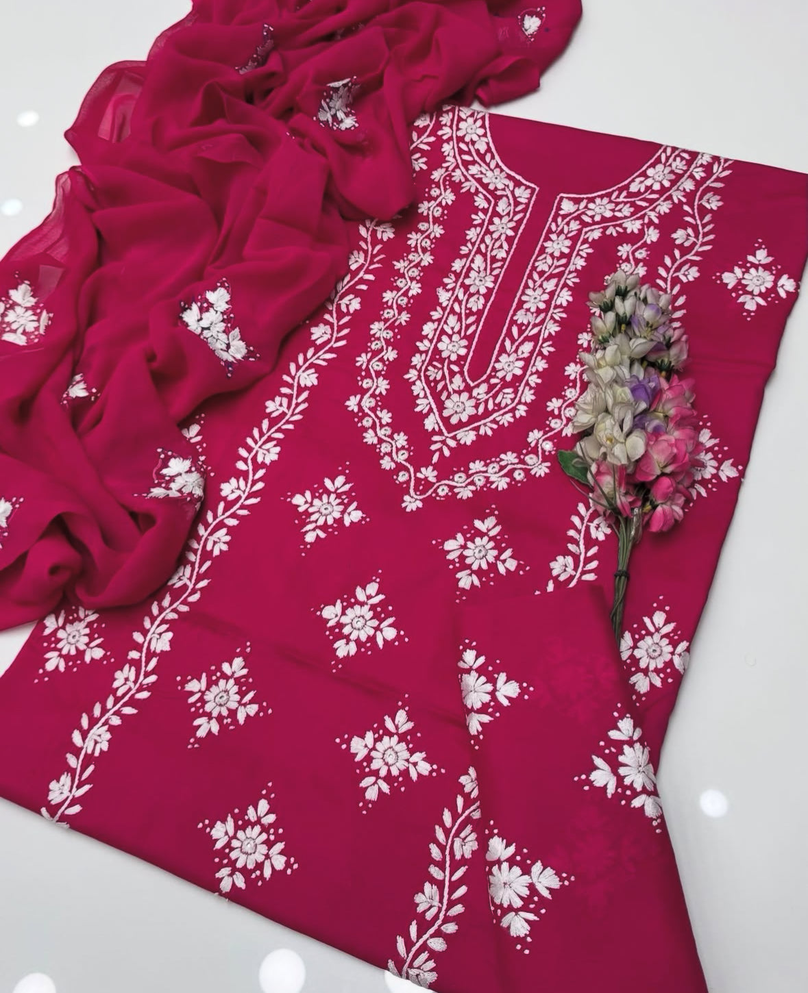 Pakka Tanka & Original Mirror Work | Unstitched 3 Piece