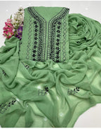 Pakka Tanka Embroidery | Unstitched Shirt Dupatta 2 Piece