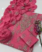 Lawn Gotta Kinari Work | Unstitched Shirt Dupatta Trouser 3 Piece