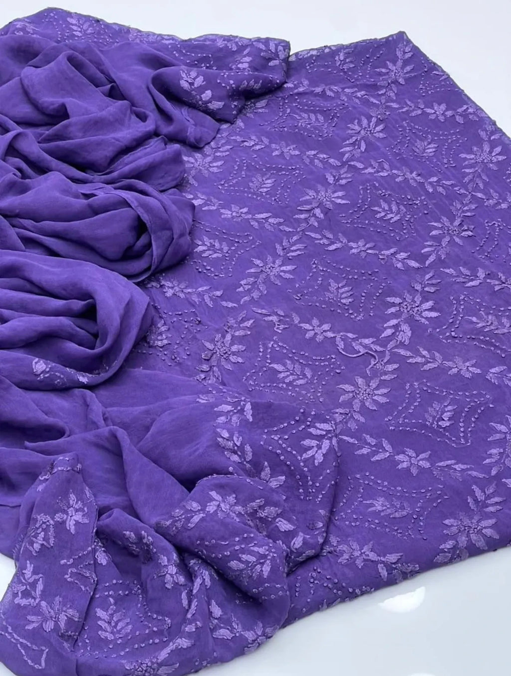 Pakka Boor Embroidery | Unstitched Shirt Dupatta 2 Piece