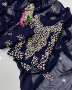 Lawn Gotta Kinari Work | Unstitched Shirt Dupatta Trouser 3 Piece