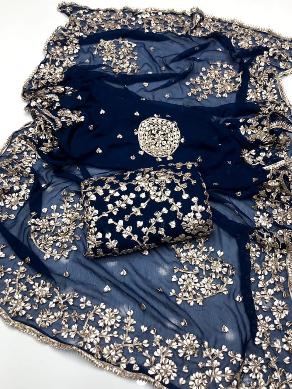 LCD Gotta Kinari Work | Unstitched Shirt Dupatta 2 Piece