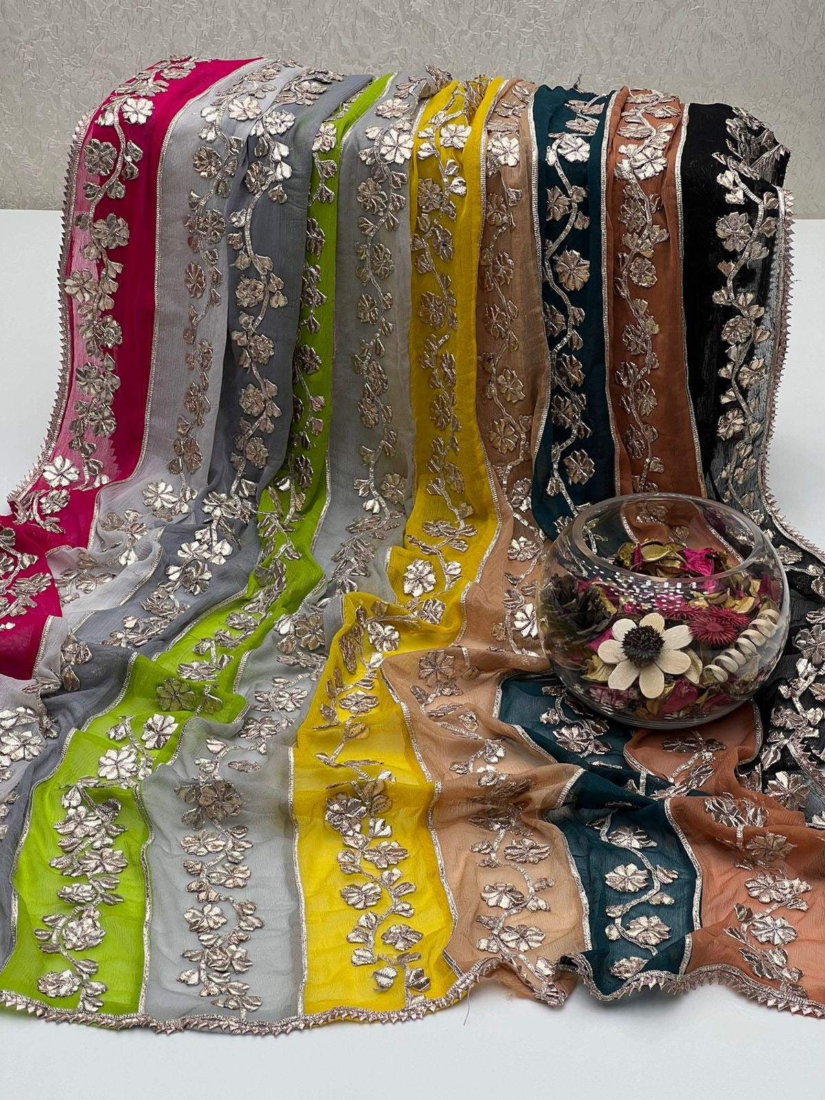 Multi Gotta Lahriya Dupatta