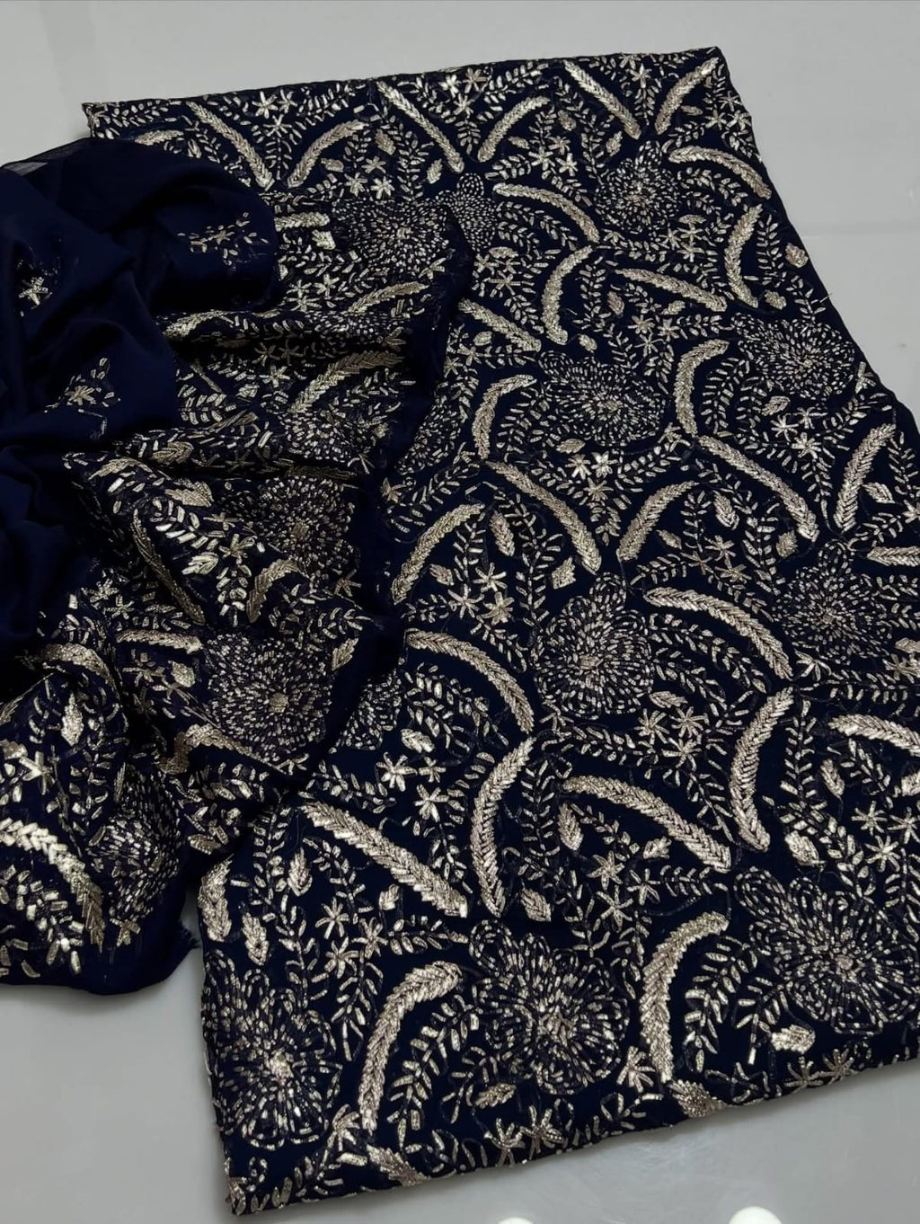 Pressed Sui Gotta Work | Unstitched Shirt Dupatta 2 Piece