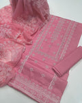 Cutt Work Embroidery | Unstitched Shirt Dupatta Trouser 3 Piece