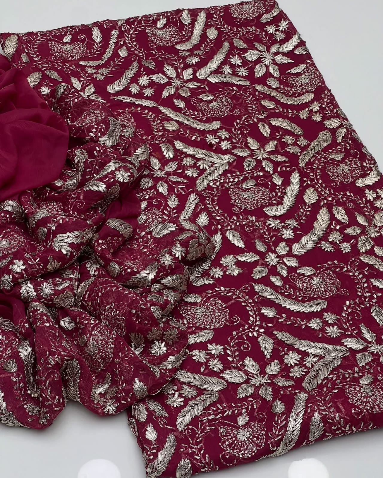 Pressed Sui Gotta Work | Unstitched Shirt Dupatta 2 Piece