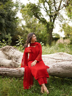 Shadow Mirror Work | Unstitched Shirt Dupatta 2 Piece