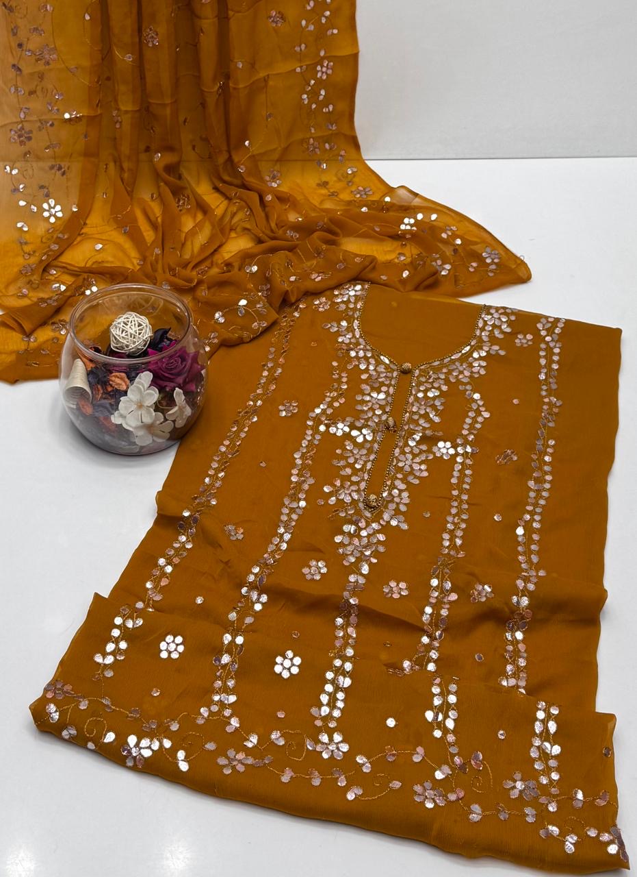 Pasting Gotta Work | Unstitched Shirt Dupatta 2 Piece