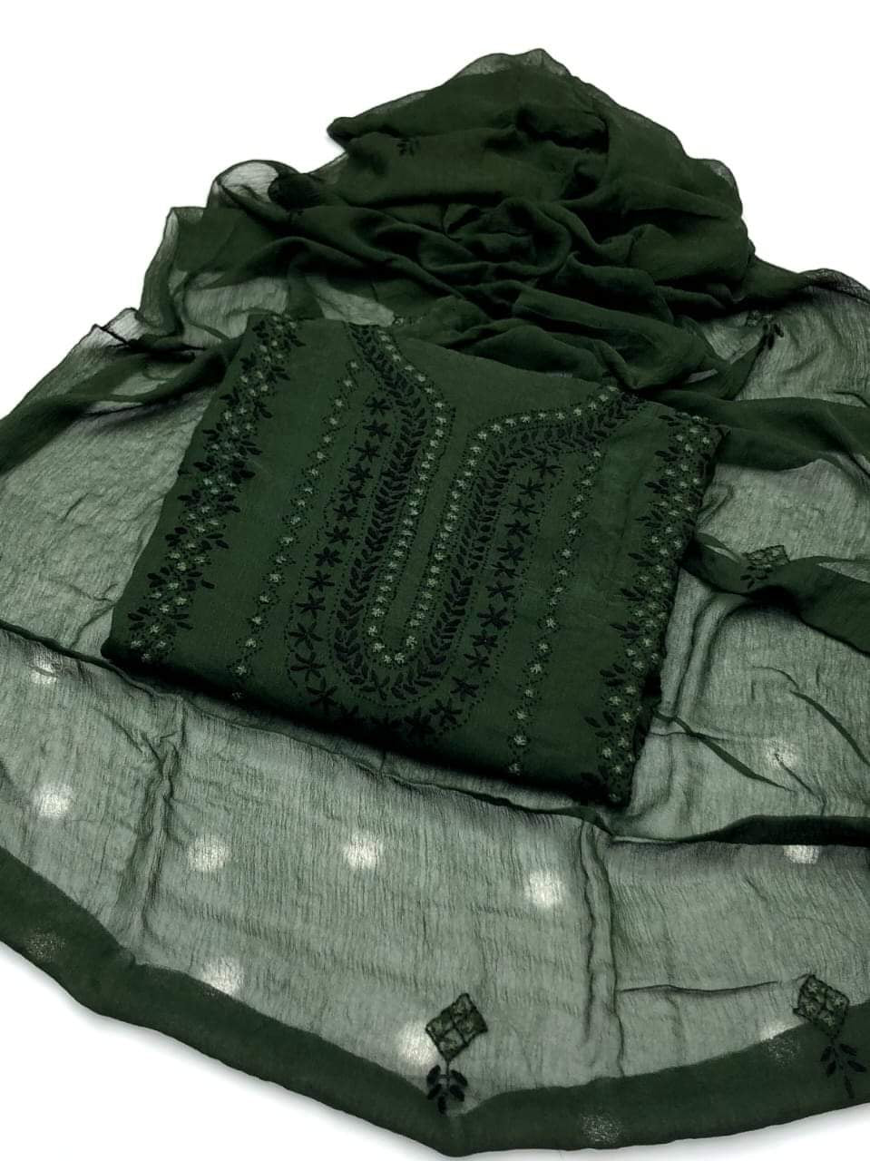 Pakka Tanka Embroidery | Unstitched Shirt Dupatta 2 Piece