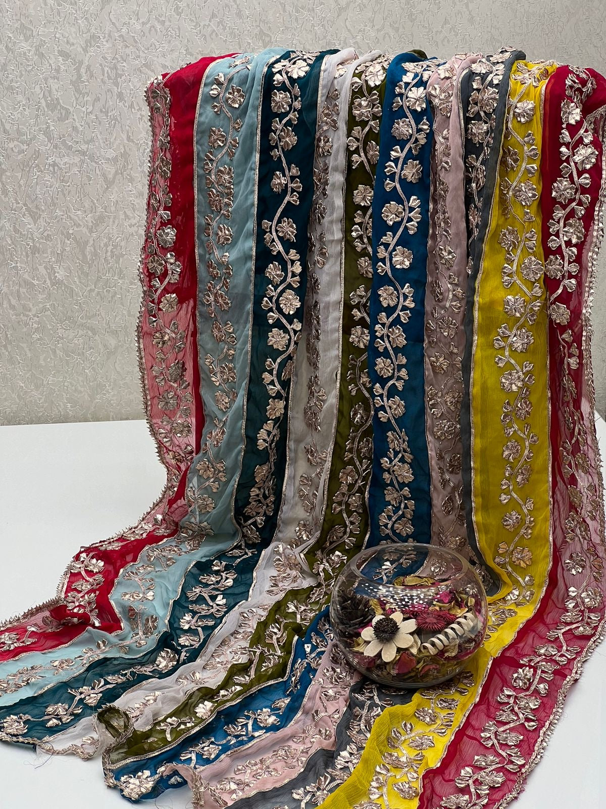 Multi Gotta Lahriya Dupatta