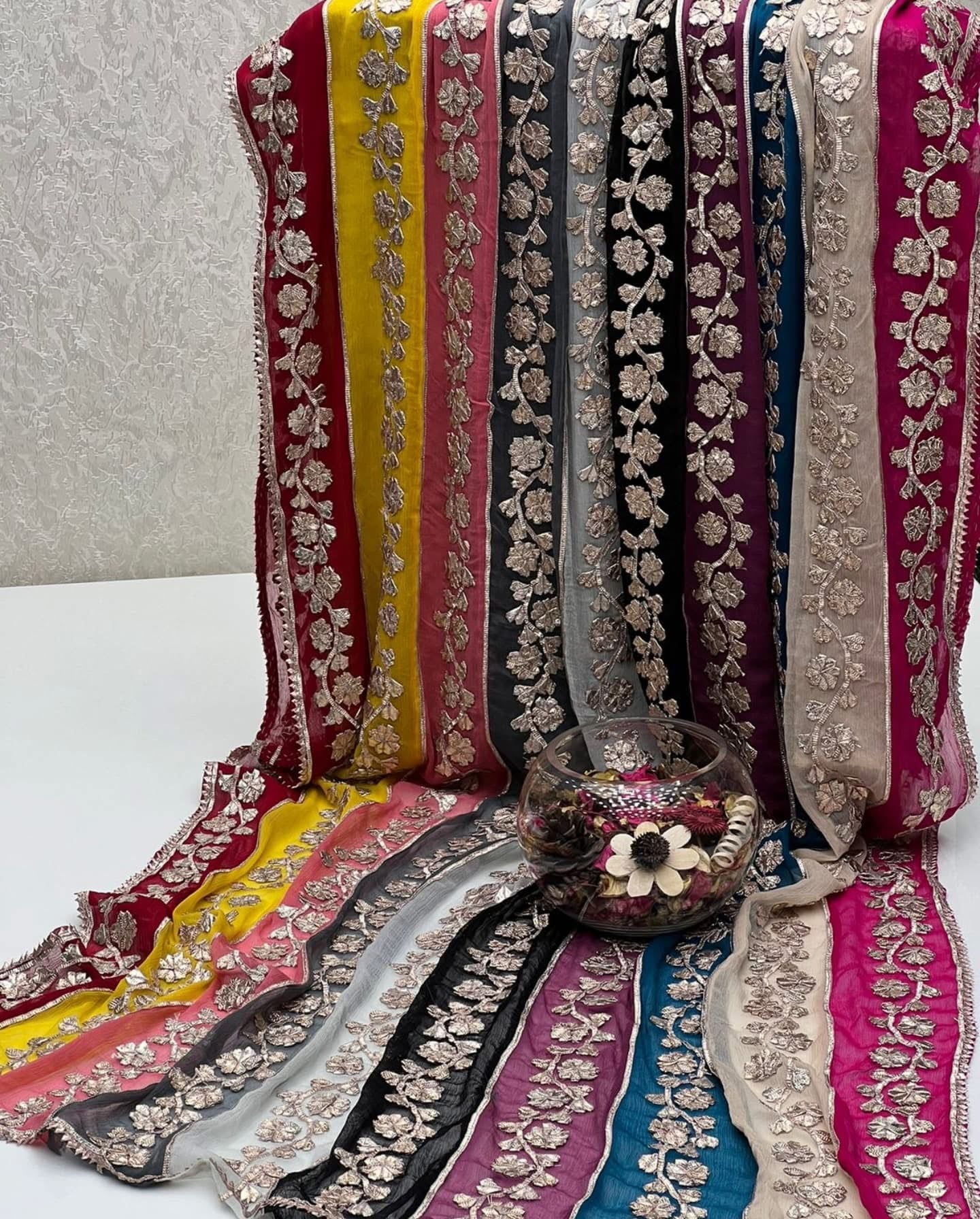 Multi Gotta Dupatta | Colors may vary depending on availability