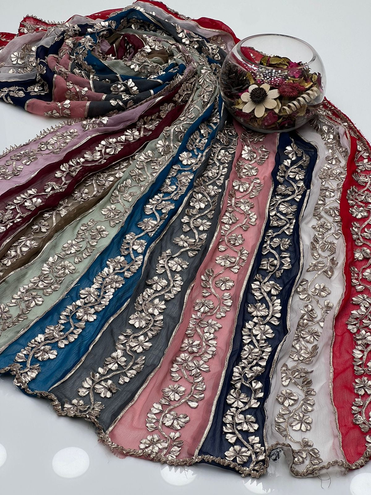 Multi Gotta Lahriya Dupatta